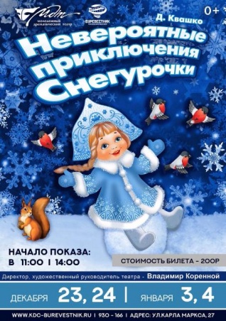 Новогоднее представление «Невероятные приключения Снегурочки»